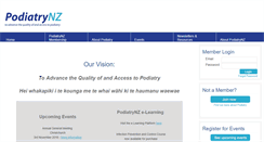 Desktop Screenshot of podiatry.org.nz