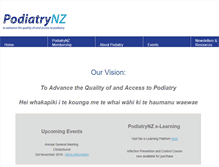 Tablet Screenshot of podiatry.org.nz
